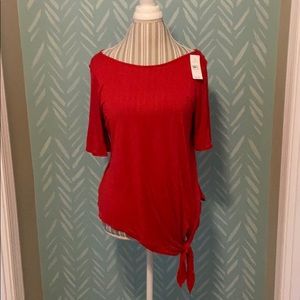 NWT Ann Taylor LOFT Tie Front Shirt Size S